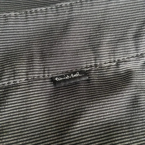 Travis Mathew Shorts Mens Size 38 Chino Flat Front Grey Striped Golf Casual - Picture 7 of 16